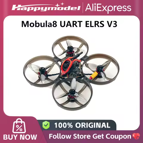 Happymodel New Mobula8 UART ELRS V3 2S 85mm Micro FPV whoop drone X14 ELRS 5-IN-1 AIO flight control