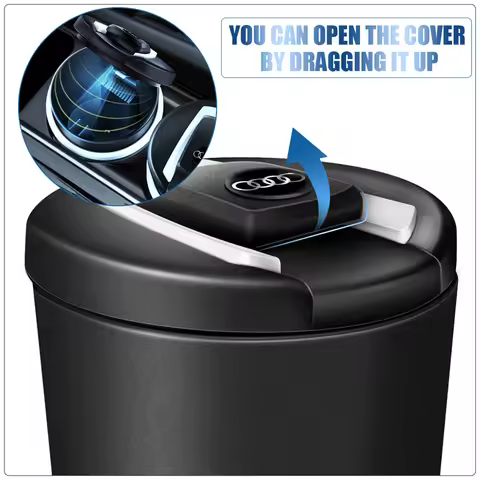 1pcs Car Ashtray Cigar Ash Tray Coin Storage Cup Led light for Audi A4 B8 B6 B9 B7 A3 8P 8V 8L A6 C7