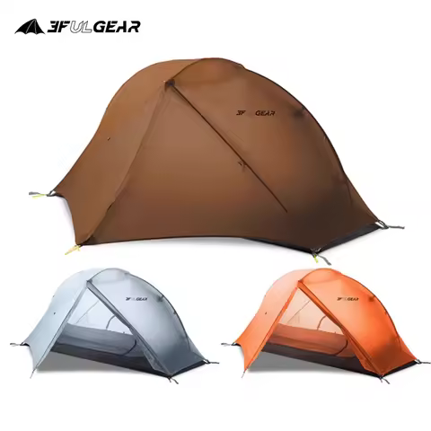 3F UL GEAR 1 Person Camping Tent Ultralight Waterproof Outdoor Travel Tent 15D Silicone Cycling Back