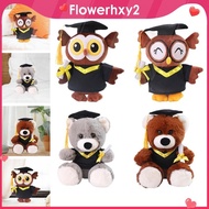 [Flowerhxy2] Graduation Stuffed Animal Toy with Gown Cap for Graduation