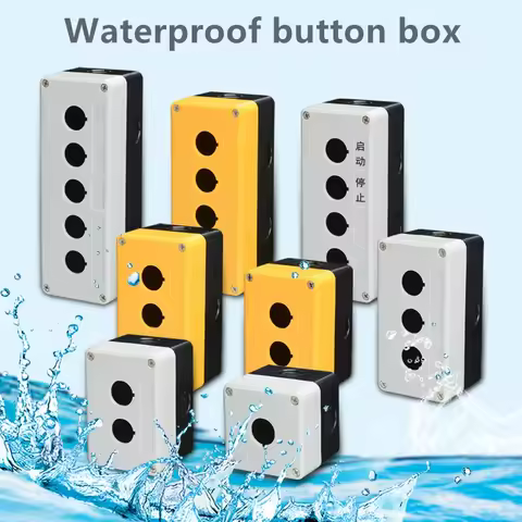 22mm Installation Aperture Waterproof Dust-proof XB2 LA38 LAY37 Button Switch Control Box 1/2/3/4/5