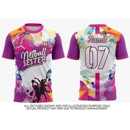 Baju Sublimation Netball/Bola Jaring/Bola Tampar/Bola Baling