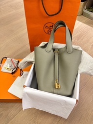 🈹Hermes Picotin 18 Q1 sauge 🎄鼠尾草綠stamp U