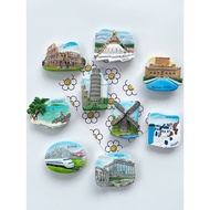 Personality Creative European Countries Three-Dimensional Magnet Refrigerator Stickers Famous Victor