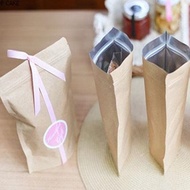 Food Packaging Bags for Cookie， Nuts Craft Paper Bags Standup Kraft Paper Gift Packaging Bag 20*30+5