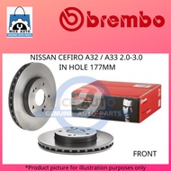 NISSAN CEFIRO A33 2.0-3.0 IN HOLE 177MM (FRONT) BRAKE DISC ROTOR -BRAND BREMBO
