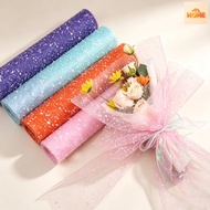 Snow Polka Dot Flower Bouquet Wrapping Paper 50 Cm. * 4 Yards/3.6 Meters Pattern Beautiful Exquisite