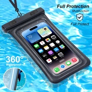 360 Full Cover Airbag Bag Swim Diving Waterproof Phone Cases For iPhone 14 13 11 12 Pro Max Samsung S23 Ultra Xiaomi Accessories