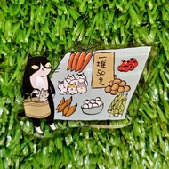 Acrylic Magnet-Vegetable Market (Illustrator: Miss Cat) (Maximum Side 6cm)