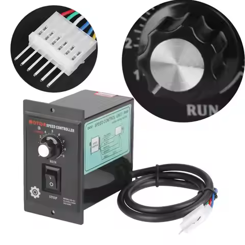 AC220V Motor Speed Controller 400W AC Motor Speed Pinpoint Regulator Controller Forward Backward 50h