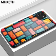 Case For Samsung A03 A02s A03s M02s F02s A02 M02 Modern Design Glass Back Cover Phone