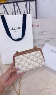 超扺買！Full set Celine白色貝殼包