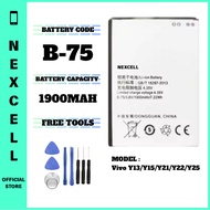 NEXCELL Compatible Battery for Vivo Y13 / Y15 / Y21 / Y22 / Y25 Battery B-75 B75 Battery (1900mAh)