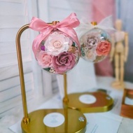 【Lingling's Studio蕎翎工作室 】永生花無線充電檯燈 客製化禮