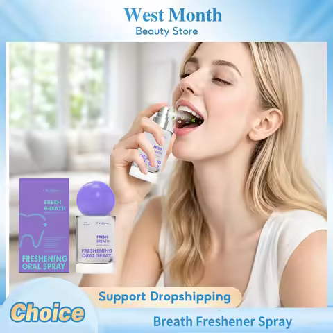 Breath Freshener Spray Removal Halitosis Plaque Stains Eliminates Bad Breath Lasting Freshening Port