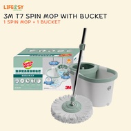 3M Scotch Brite Spin Mop With 7 Litre Capacity Durable Bucket 360 Degree 2 in 1 Eco Spin Mop House W