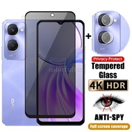 2in1 Privacy Tempered Glass For Vivo Y29S Y28s Y 28S VivoY28S Y 03 Y03T Y04 4G 5G 9H Full Cover Anti