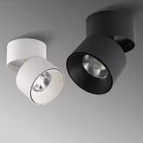 Dimmable LED Downlights Ceiling Light COB Spotlights 7W 10W 12W 15W 18W 20W 24W 90° Folding 360° Rot