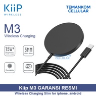 wireless charging kiip m3 cable pengecas wireless kabel garansi resmi - hitam