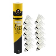 J124 Badminton Ball 12 Pieces Duck Feather Badminton Shuttlecocks With Foam Head Reusable Highly Stable Badminton Birdies