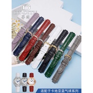 Suitable for Cartier Strap Men Women Cartier Blue Balloon Convex Leather Watch Strap Crocodile Patte