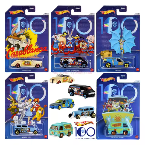 Hot Original Hot Wheels Cars Disney 100th Anniversary HMV73 Looney Tunes 1/64 Scale Miniature Cars C