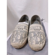 Dior麻底帆布鞋 灰/37