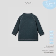 Nous Baby long-sleeved shirt with 3cm high collar in petit material for babies in many colors for ba