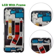 หน้าจอ LCD เดิมสำหรับ OPPO A18 A38 CPH2591 CPH2579 การแสดงผลหน้าจอสัมผัสดิจิไทเซอร์พร้อมกรอบสำหรับกา