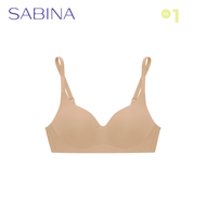 Sabina Perfect Bra Collection Non Push Up Wireless Bra Dark Skin Model SBXD97306CD