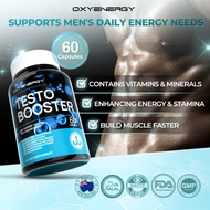 Oxyenergy Testo Booster for Men 60's Testosterone Booster Maca DAA Energy Booster Muscle Booster Man