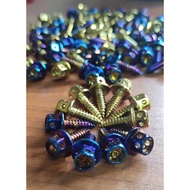 Screw Coverset Titanium  Skru Body Coverset Yamaha Y15 LC135 NVX Aerox Nmax Xmax Honda SRL RS150