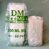 Sale Termurah Kotak Makanan/Thinwall Square Dm 250Ml/250 Ml