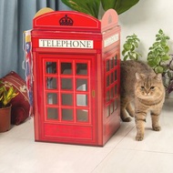 【LA LA CAT】英國電話亭貓屋貓抓板貓跳台