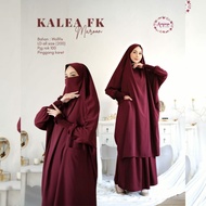 setelan syari arjuno french khimar niqob wolfis terbaru ori rosehana - maroon