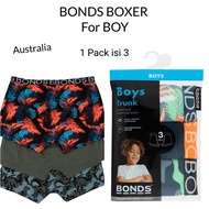 Bonds Boy Trunk isi 3 pcs/Bonds anak/Underwear anak laki-laki/Bonds