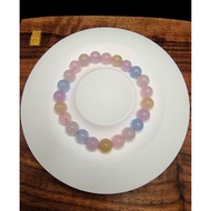 Ice Chalcedony Rainbow Agate 5A 8mm C1696 Stone Bracelet