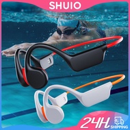 SHUIO Waterproof Swimming Headset Bone Conduction Headphones MP3 Player Hanging Ear Fitness Sports Bluetooth 5.0 32G