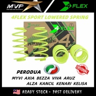 4Flex Sport Spring Lowered Original Perodua Axia Bezza Myvi Viva Aruz Kancil Kenari Kelisa