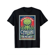 Cthulhu 2024 Presidential Campaign - Vote So Death May Die Vintage Cotton T-Shirt For Men, & Stretc