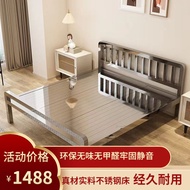 WK-6Stainless Steel Bed304Thickening bolding1.8Double1.5Single Metal Steel Frame Non-Iron Rental Room Environmental Prot