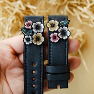 Apple Flower Band皮革手錶錶帶