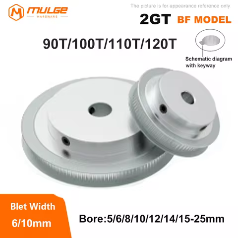 2GT Timing Pulley 90T/100T/110T/120Teeth 2M GT2 Pulley Bore 5-30mm Belt Width 6/10mm Timing Wheel