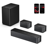 ULTIMEA 5.1 Sound Bar for Smart TV, Virtual Surround Sound System for TV, 320W Peak Power, Adjustabl