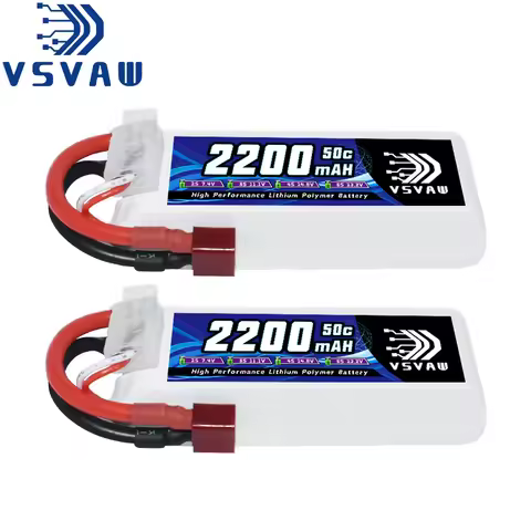 VSVAW 7.4V 2200mah 2S Drone Lipo Battery XT60 T Deans XT30 JST RC Parts 50C For FT012 Racing Boat Ca