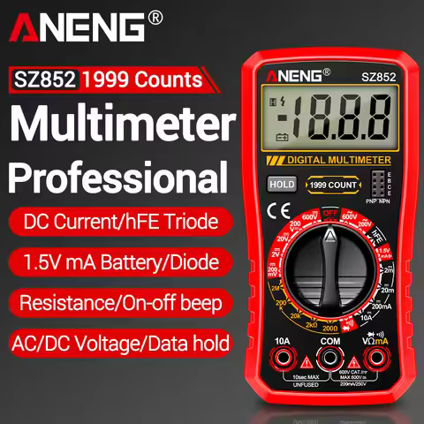 Digital Multimeter ANENG SZ852 Professional 1999 Counts 600V AC DC Voltage Current Resistance Tester
