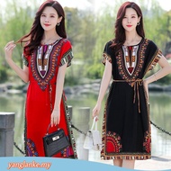 baju raya 2023 muslimah Ready Stock Plus Size【45-90kg】 kani batik Women Bohemian Beach Dress Short S