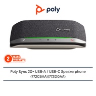Poly Sync 20+ USB-A / USB-C Speakerphone untuk Mesyuarat (772C6AA)(772D0AA)