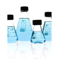 Glass Screw Erlenmeyer Flask Screw with Lid Erlenmeyer Flask Erlenmeyer Flask Black Lid Small Mo