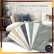 BC 3D Wall Waterproof Aluminum Stickers Moisture Proof Bathroom Tile Renovation Background Wallpaper